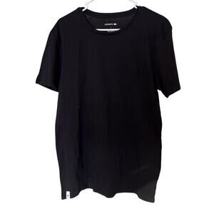 LACOSTE Men’s subtle logo black tee casual 100% cotton lightweight NWOT Sz L